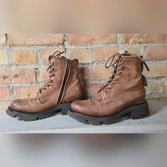 A.S.98 Tan Leather Ankle Boots - Picture 3 of 6